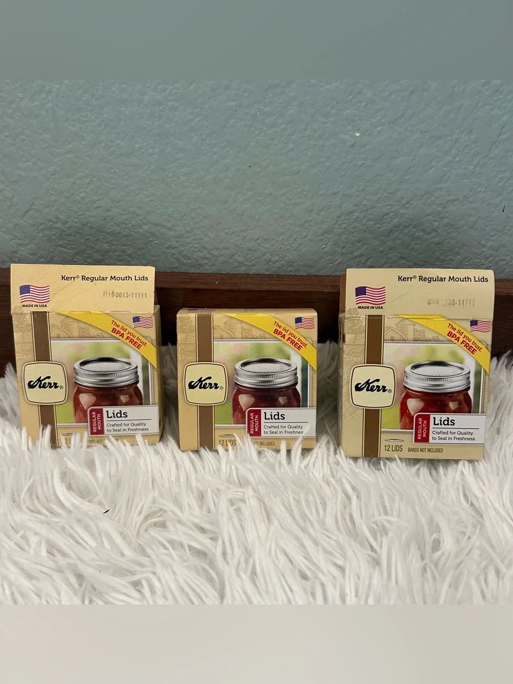 Kerr Ball Regular Mouth Home Canning Lids Three Packages One is NEW
